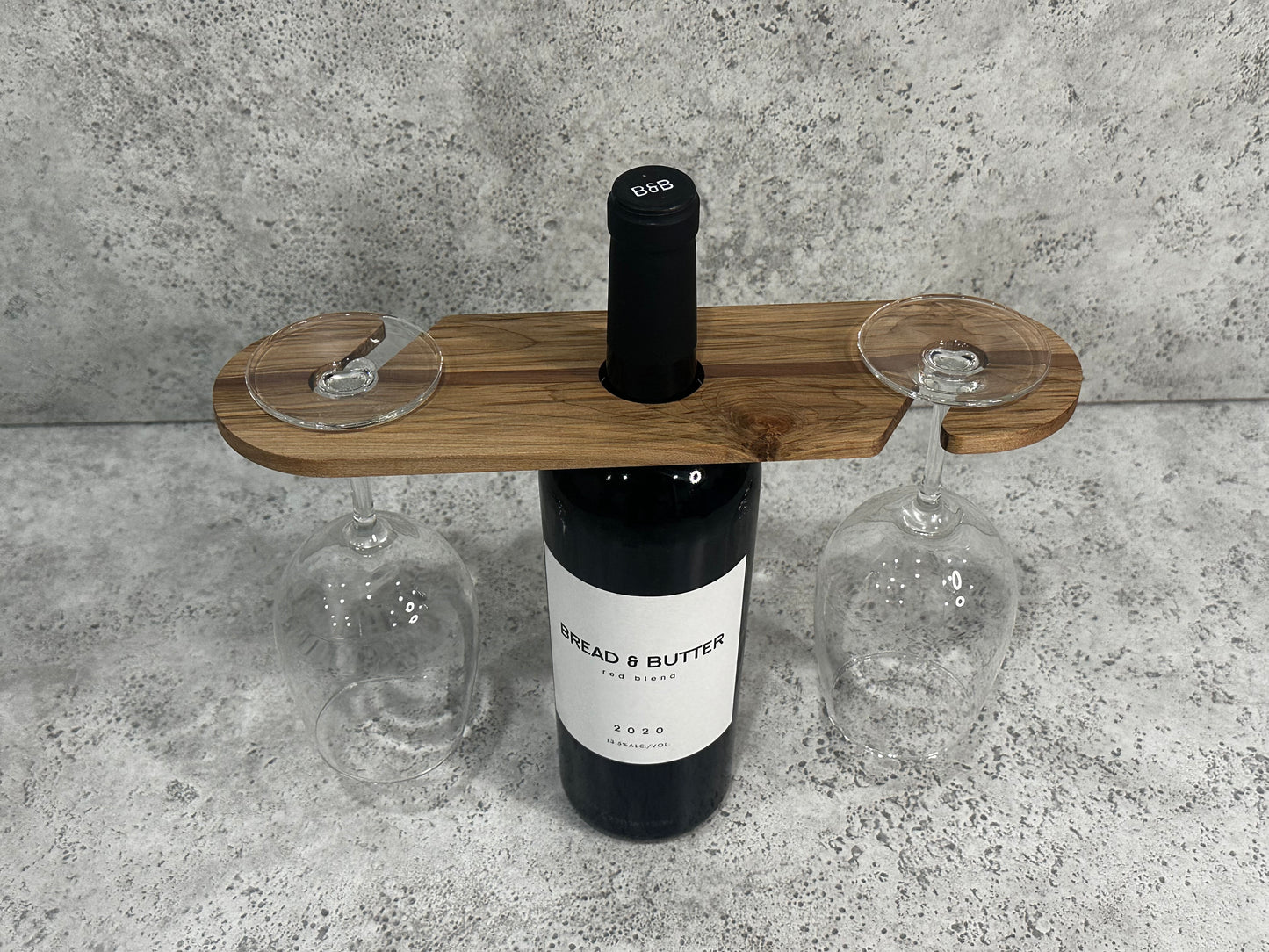 2 Glass Wine Caddy (Black Walnut and Birch)