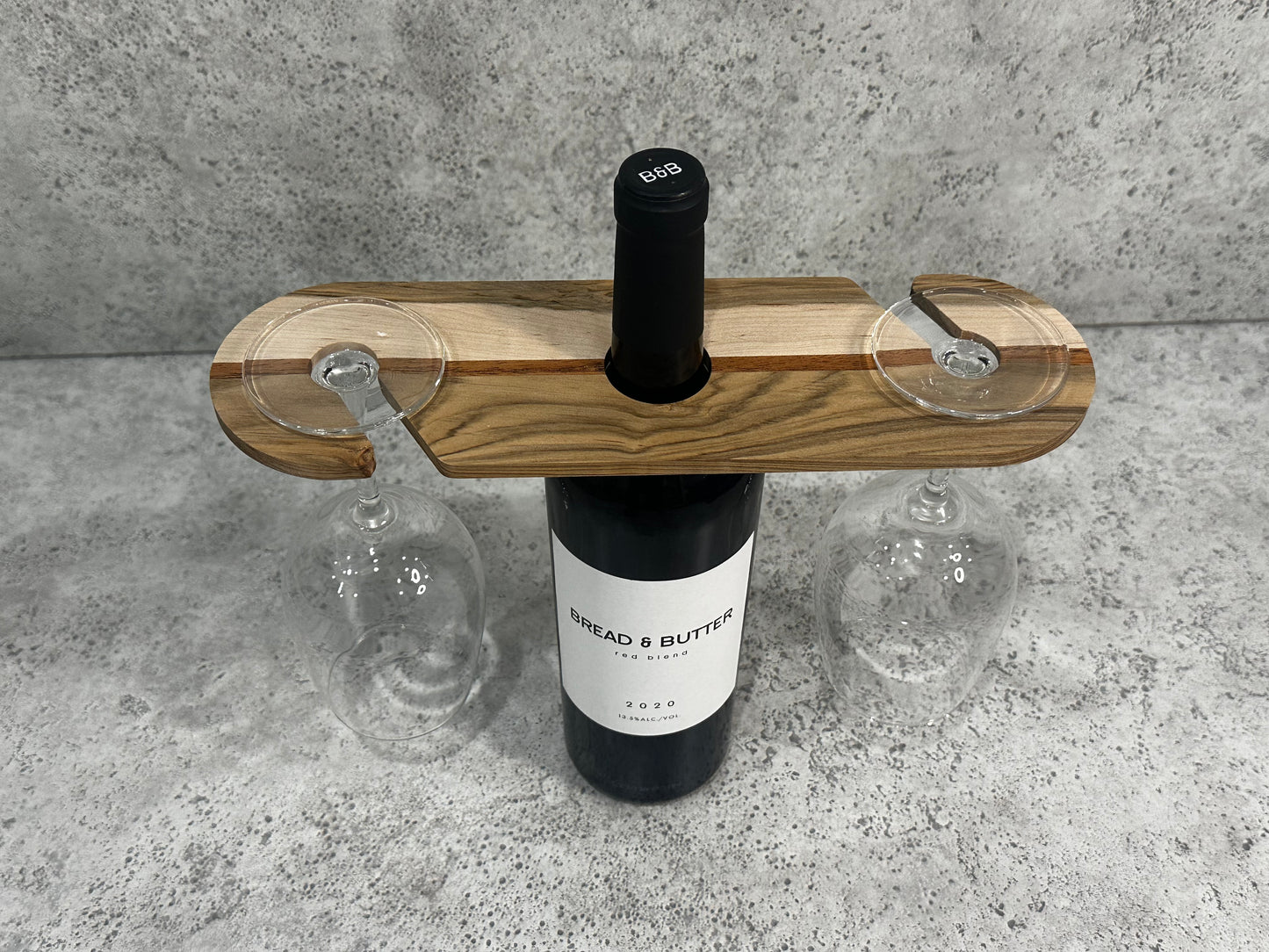 2 Glass Wine Caddy (African Mahogany and Birch)