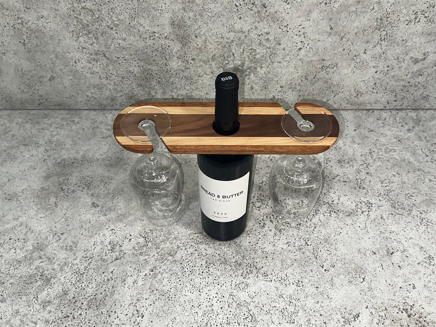 2 Glass Wine Caddy (Black Walnut, African Mahogany, Maple)